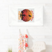 Leven Is Heks Dan Vlieg Halloween Kerkhof Vleermui Spandoek (Insitu)