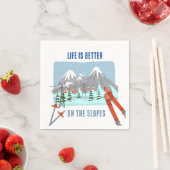 Leven Is Helling Op De Skipartij Van De Pistes Servet (Insitu)