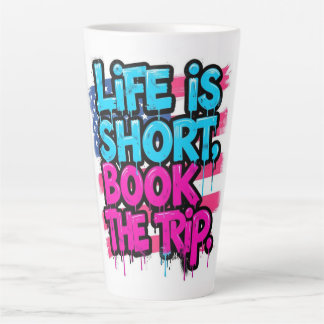 Leven is Kort Boek de Reis Motivatie Spreuk Latte Mok