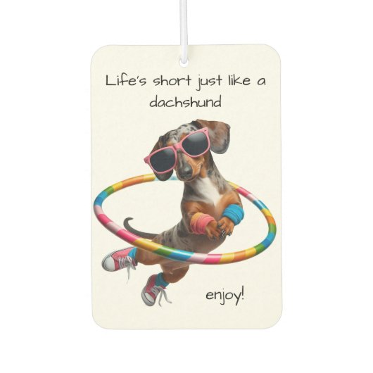 Leven is kort Dachshond Luchtverfrisser (Voorkant)
