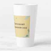 Leven is Kort, Drink Goede Chai, Grappige Desi Cha Latte Mok (Voorkant)
