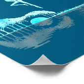 Leven Is Kort Gitaar Maar Zoet Voor Bepaalde  Poster (Hoek)