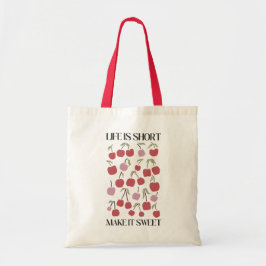 Leven Is Kort Maak Het Zoet Quote Boho Wilde Bloem Tote Bag