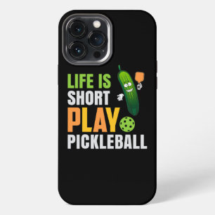 Leven Is Kort Speel Pickleball Schattige Pickle Ba iPhone 13 Pro Max Hoesje