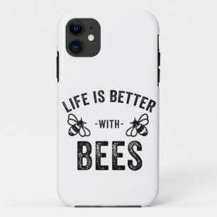 Leven is leuker met bijen koele honingbij Dierenli Case-Mate iPhone Case
