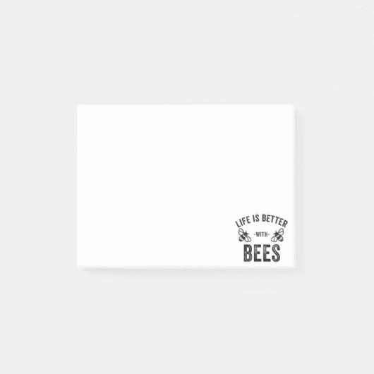 Leven is leuker met bijen koele honingbij Dierenli Post-it® Notes (Voorkant)