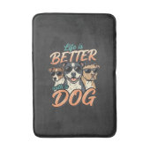 Leven is leuker met honden vector badmat (Voorkant Verticaal)