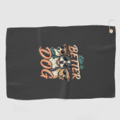 Leven is leuker met honden vector golfhanddoek (Horizontaal)