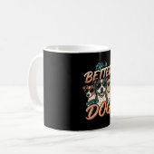 Leven is leuker met honden vector koffiemok (Voorkant links)