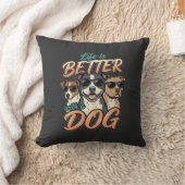 Leven is leuker met honden vector kussen (Deken)