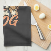 Leven is leuker met honden vector theedoek (Quarter Fold)
