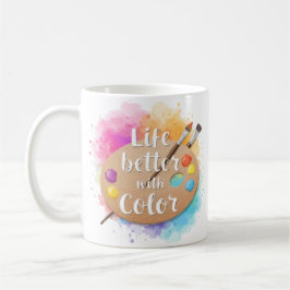 Leven is leuker met kleur – Watercolor Artist Mok
