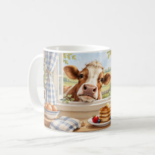 Leven is leuker met nieuwsgierige koeien koffiemok