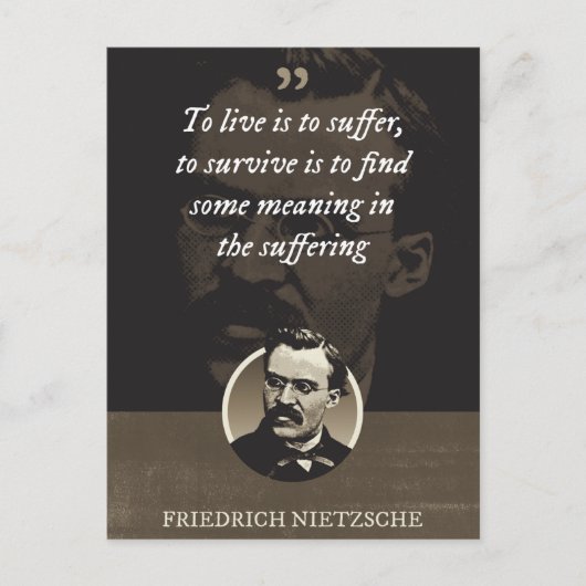 Leven is lijden, overleven is het vinden van wat briefkaart (Voorkant)