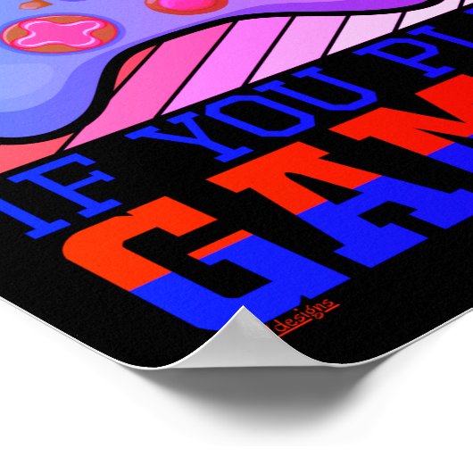 LEVEN IS MEER VEEL ALS JE GAMES grappig speelt Poster (Hoek)