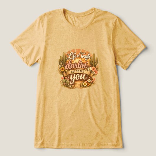 Leven Is Moeilijk Tri-Blend Shirt (Design voorkant)