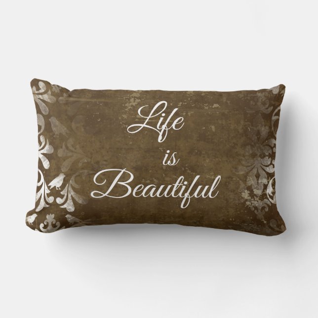  leven is mooi citaat kussen (Voorkant)