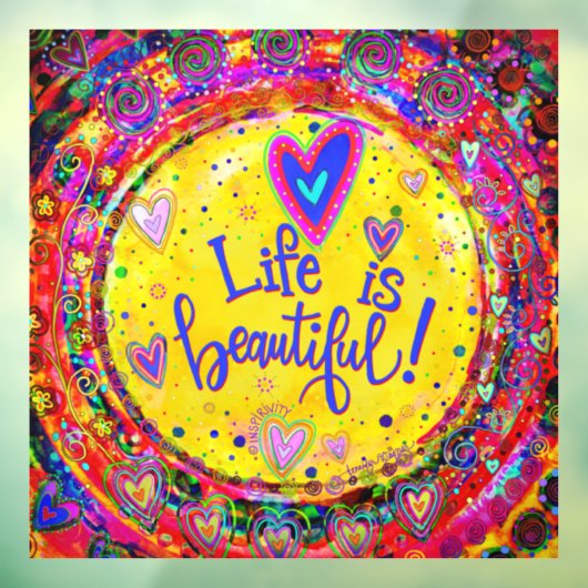 Leven is mooi “Inspirivity” Raamsticker (Vel 3)