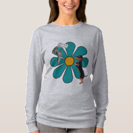 Leven is Ruw, Knuffel een Hondje Schattige Bloem D T-shirt