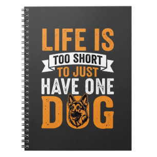 Leven Is Te Kort Hond Liefhebber Grafisch_1 Notitieboek