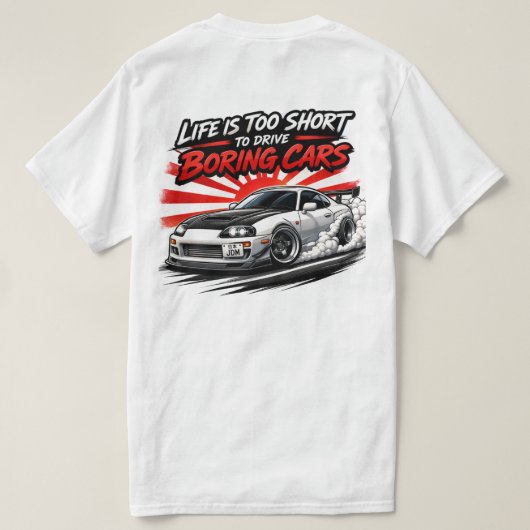 Leven is Te Kort T-shirt (Design achterkant)