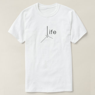 Leven Is Tijd Klok Wijzer Typografie T-Shirt
