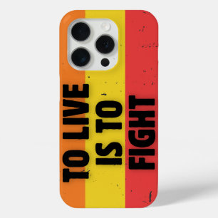 Leven is vechten - Retro Stripes Inspirerend iPhone 15 Pro Case