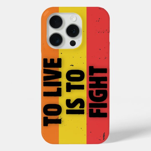 Leven is vechten - Retro Stripes Inspirerend Case-Mate iPhone Case (Achterkant)