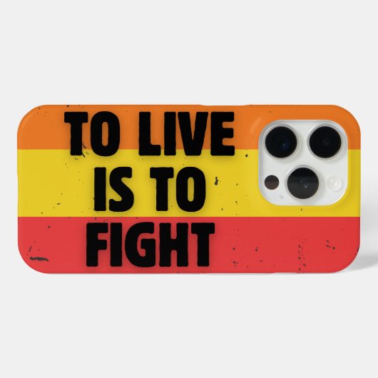 Leven is vechten - Retro Stripes Inspirerend Case-Mate iPhone Case (Achterkant (horizontaal))