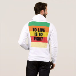 Leven is vechten - Retro Stripes Inspirerend Hoodie