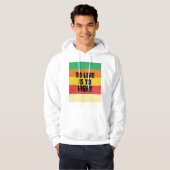Leven is vechten - Retro Stripes Inspirerend Hoodie (Voorkant volledig)