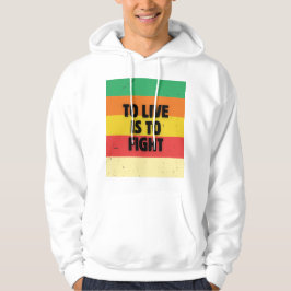 Leven is vechten - Retro Stripes Inspirerend Hoodie