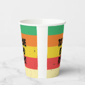 Leven is vechten - Retro Stripes Inspirerend Papieren Bekers (Links)