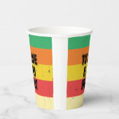 Leven is vechten - Retro Stripes Inspirerend Papieren Bekers (Rechts)