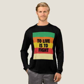 Leven is vechten - Retro Stripes Inspirerend Tri-Blend Shirt