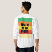 Leven is vechten - Retro Stripes Inspirerend Trui (Achterkant volledig)