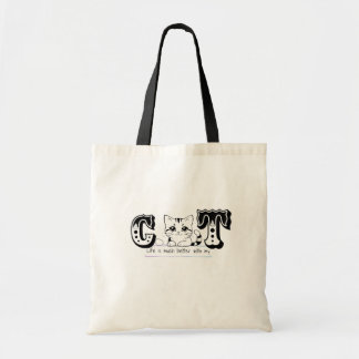 "Leven is veel beter met mijn kat – Mooie kat ontw Tote Bag