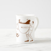 'Leven is veel beter na koffie' Bone China Mok (Voorkant rechts)