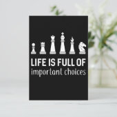 Leven Is Vol Belangrijke Keuzes, Schaakspeler Kaart (Staand voorkant)