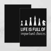 Leven Is Vol Belangrijke Keuzes, Schaakspeler Kaart (Voorkant / Achterkant)
