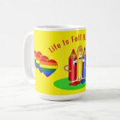 Leven Is Vol Kleur Koffiemok (Voorkant links)