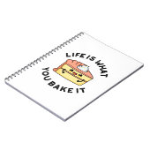 Leven Is Wat Je Ervan Bakken Funny Cake Puns Notitieboek (Linkerzijde)