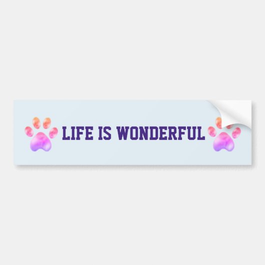 Leven is Wonderbaarlijke Poten Bumpersticker (Voorkant)
