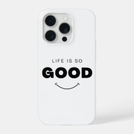 Leven is zo goed Aesthetic Smiley Face iPhone Hoes 15 Pro Case