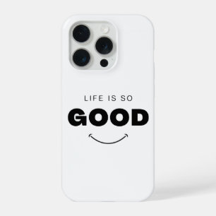 Leven is zo goed Aesthetic Smiley Face iPhone Hoes 15 Pro Case