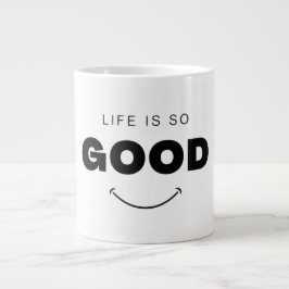 Leven Is Zo Goed Smiley Face Koffiemok | Esthetisc Grote Koffiekop