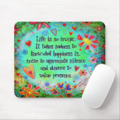 leven is zo ironisch Quote Inspirivity Muismat (Met muis)