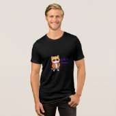 Leven is Zoet – Cute Koele Kat Design voor Dierenl Tri-Blend Shirt (Voorkant volledig)