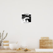 LEVEN IS ZWARTE ZWARTE EN WITTE POSTER (Keuken)