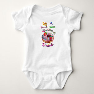 Leven Jersey Is Zoet Met Vonken Van Donuts Romper